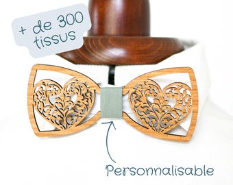 Personalized Romance Wooden Bow Tie