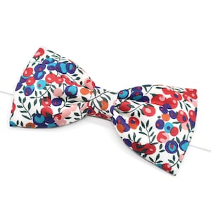 Liberty blue pink red Wiltshire flowers bow tie for men, children, babies