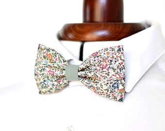 Liberty sage green bow tie Katie and Millie bistre man child baby