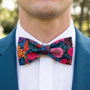 Liberty Ciara fuchsia bow tie for men, children, and babies