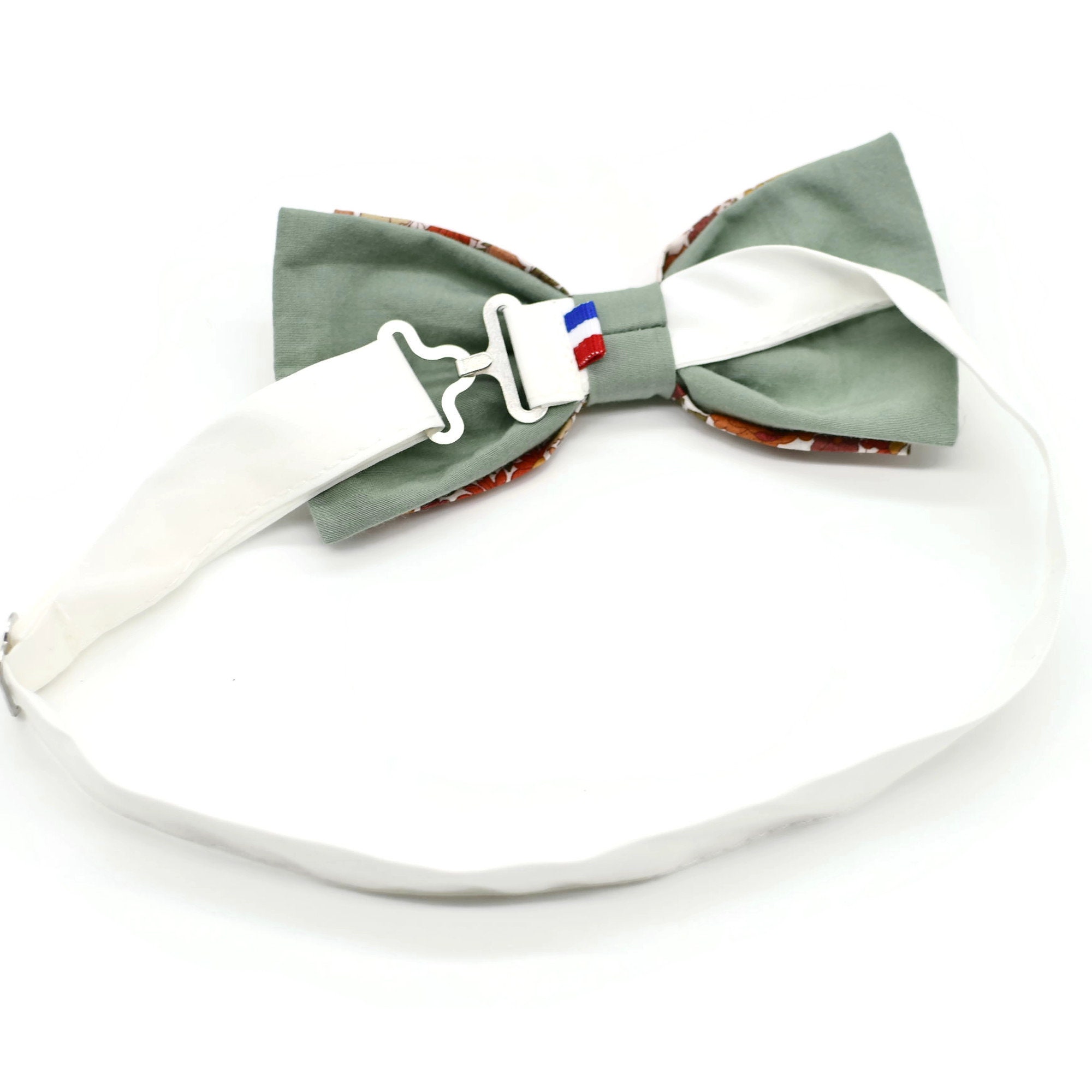 Liberty Poppy Forest Terracotta and Green Double Bow Tie - Etsy