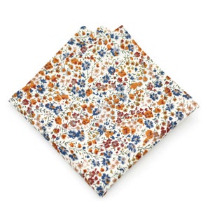 Pochette de costume / mouchoir de poche Liberty Phoebe rouille terracotta petites fleurs image 1