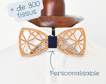 Personalized Celestial Wooden Bow Tie