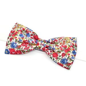 Liberty red bow tie Emma and Georgina red blue yellow men children baby