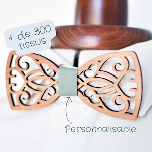 Personalized Chic Wooden Bow Tie