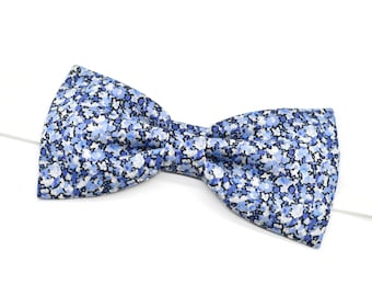 Bow tie / Cufflinks / Liberty pepper blue pocket square for men, children and babies