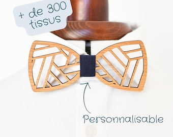 Personalized Prism Wooden Bow Tie