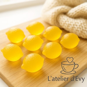 Translucent lemon soap – Handmade – Choice of fragrance – Original gift idea – Bathroom decor – Fruity artisanal soap