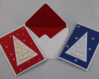 "Merry Christmas & happy new year" greeting cards