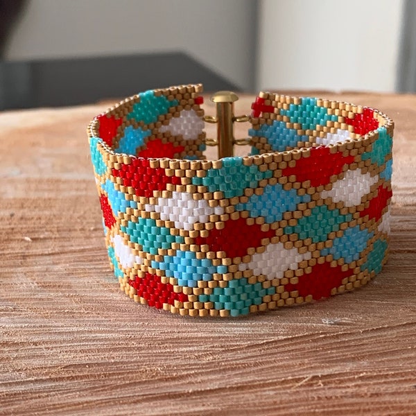 bracelet tissée en perles japonaise