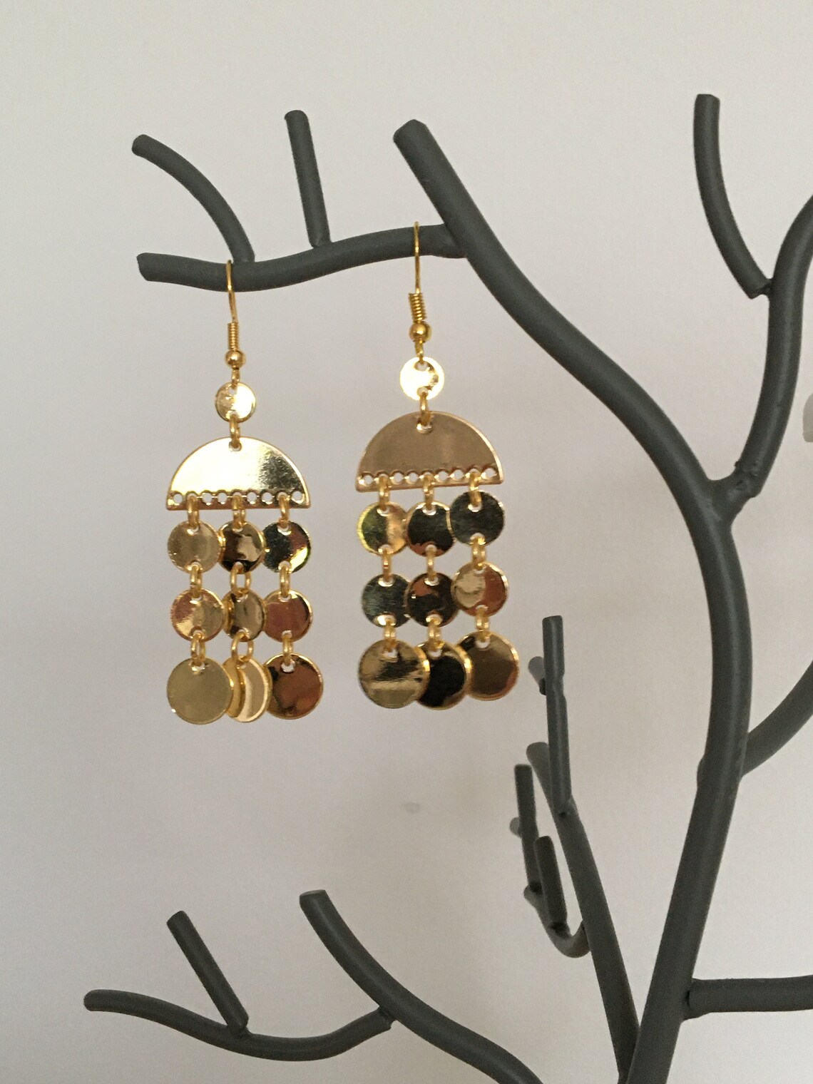 Etsy gold plated earrings Clearance