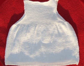 Hand knitted white cotton tank top