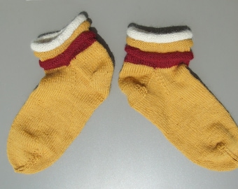 Socquettes tricotées mains