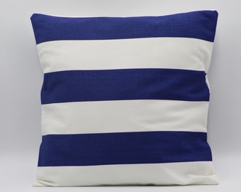 Navy stripe pillow | Etsy Anchor on Pinstripe Outdoor Pillow