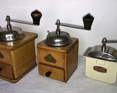 3 Mill of coffee of the German firm Beha. Lilliput. Mr. Bernhard. Antique Coffee Grinder. Old Coffee Mill