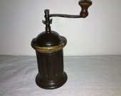 Cylindrical coffee Mill of the firm TITAN, former Yugoslavia. Ca. 1920 1940. Antique Coffee Grinder. Old Coffee Mill