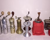 10 Coffee mill, pepper and tea, antique. Signatures, D.R.P., Geska, ABS, Futurit 6390A Kaffeemühle Coffee Grinder Moulin a cafe