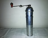 Aluminium Coffee Mill, German firm L.W. Leinbrok Werke model N º 635. Antique Coffee Grinder. Old Coffee Mill