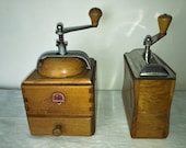 2 Coffee Mill German firm Klingenthal. Ca. Antique 1950 60. Antique Coffee Grinder. Old Coffee Mill
