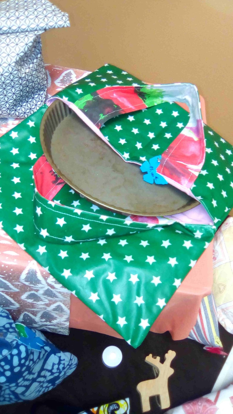 Pie in triple thickness with coated cotton bag