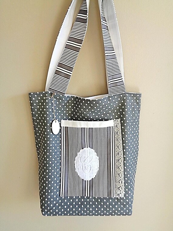 grey large tote bag