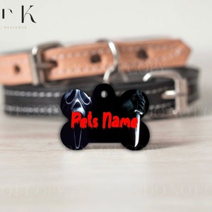 Horror Pet ID Tag | Dog Tags | Cat Tags | Multiple Shapes | Metal Pet Tags