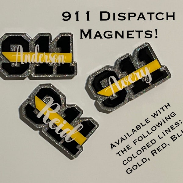 911 Magnet | Locker Magnets | Fridge Magnets | Refrigerator Magnets | Dispatcher