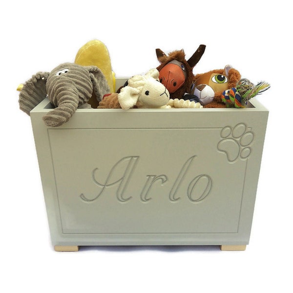 Personalised Dog Toy Box, Wood Toy Box, Pet Toy Box, Dog Toy Crate, Dog Toy Storage, Small Custom Box, Dog Toys, New Puppy Gift