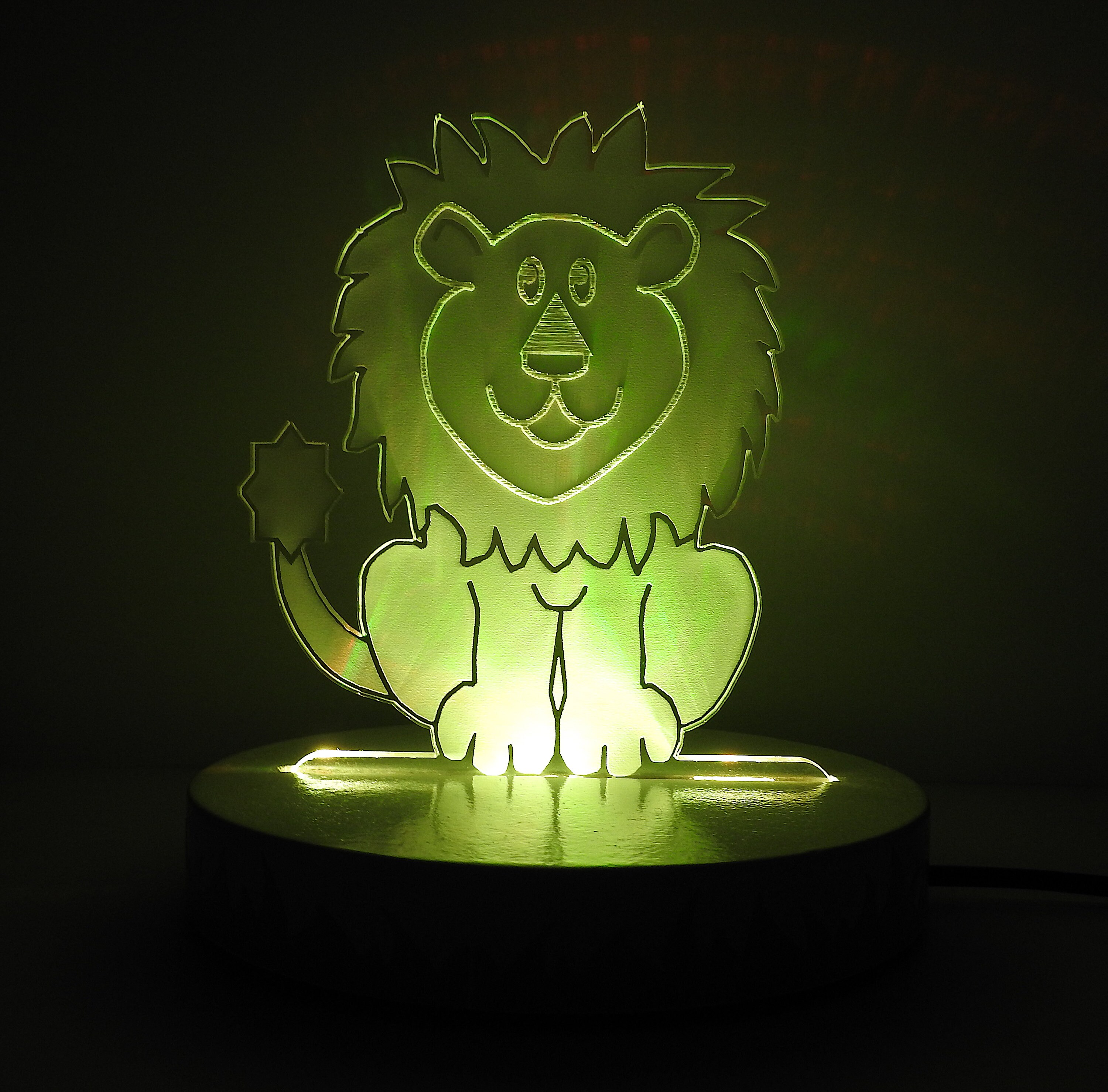 Personalised Light Lion Lamp Nursery Decor Bedside Table Etsy