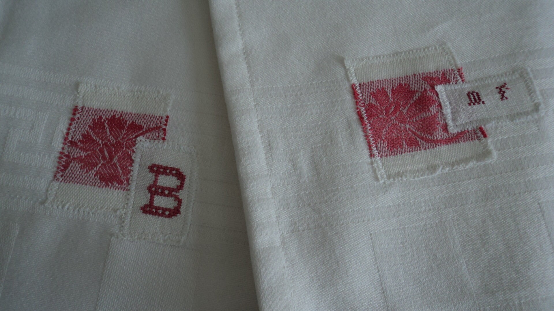 Torchons Essuie-Mains Damassés Au Choix - Torchons Initiales Linge Ancien