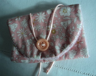 Pochettes à savon nomades aux tons rose & orangés - Range-savons au choix