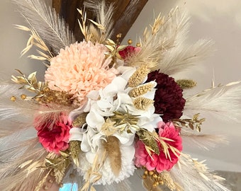 Bouquet mariage peneloppe fleur séchées & plumes