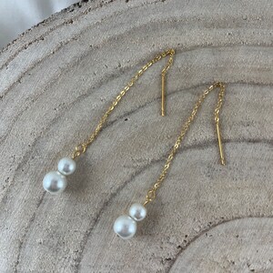 Parure mariage collier de dos 3 pièces louana avec perle image 5