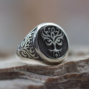 Tree of Life, Men's Sterling Silver Ring, Gift for Men, Silver Ring for ...