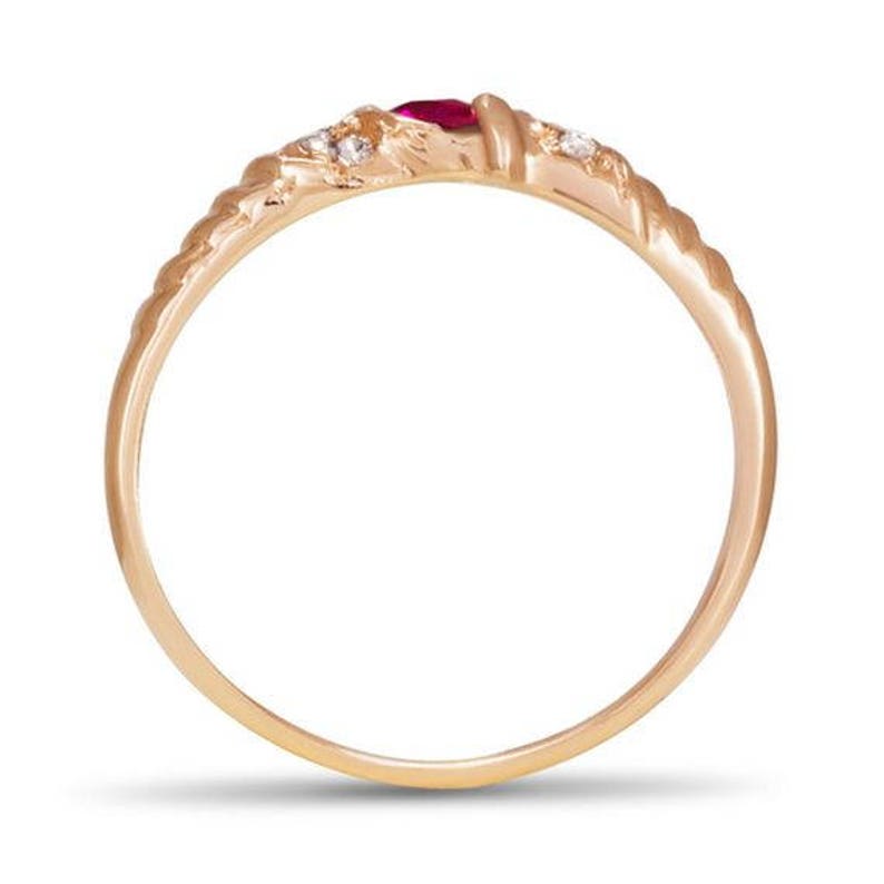 Gemstone Ring Cubic Zirconia Ruby Ring Gold Ring