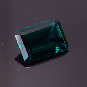 Lab Created Emerald Hydrothermal Emerald Emerald shape AAA Quality Various Sizes Faceted Loose gemstone image 6