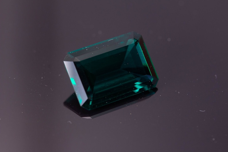 Lab Created Emerald Hydrothermal Emerald Emerald shape AAA Quality Various Sizes Faceted Loose gemstone image 6