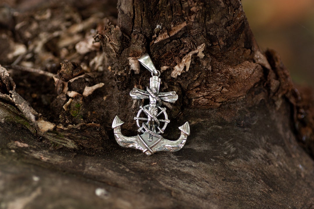 Anchor Cross Mariners Pendant – Sterling Silver Nautical Faith Necklace ...
