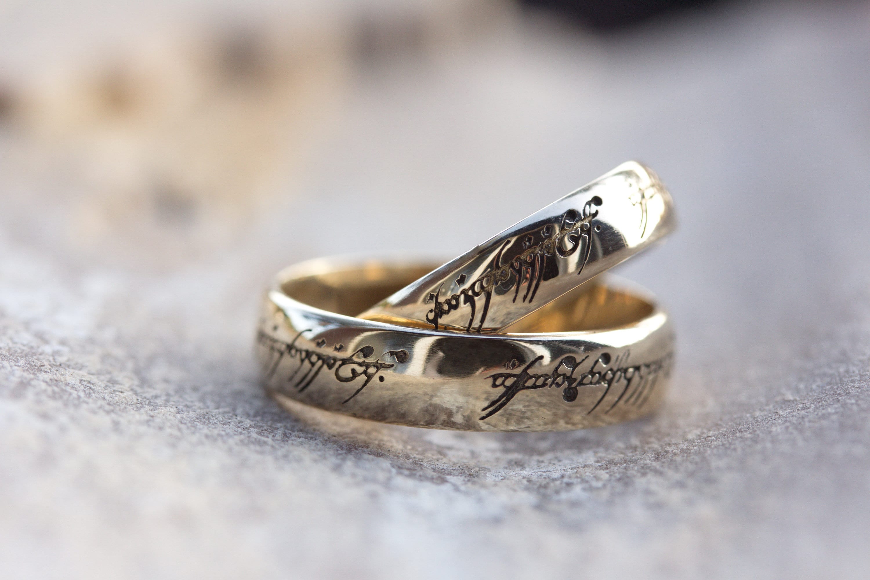 Oro Bianco Fedi Signore Degli Anelli Fede Nuziale Anello Signore