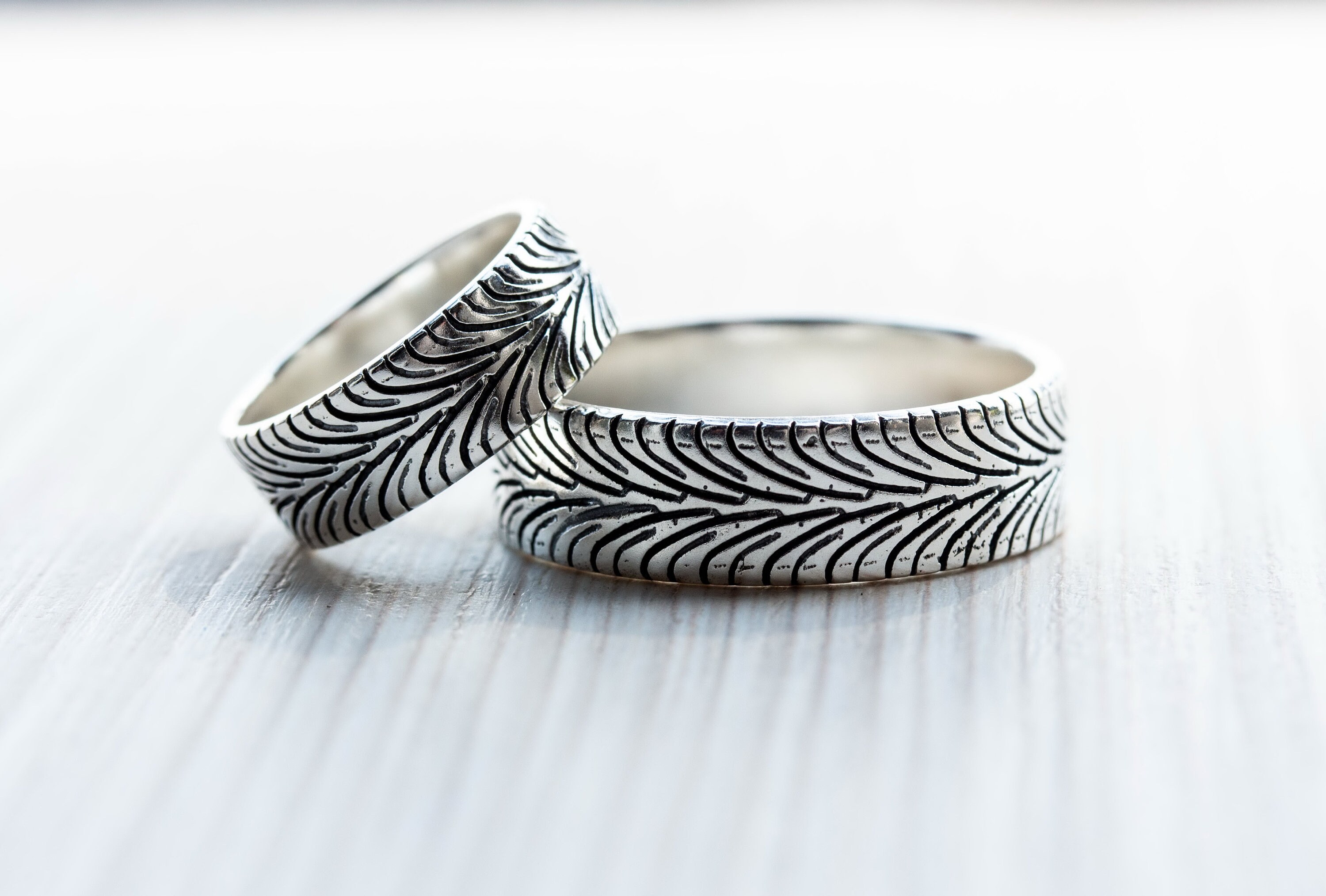 Matching rings. Sterling Silver Sport Tire rings. Sport cars Etsy