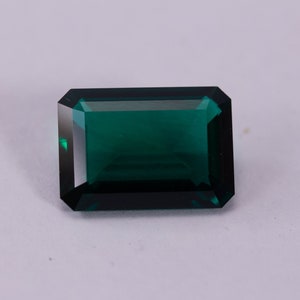 Lab Created Emerald Hydrothermal Emerald Emerald shape AAA Quality Various Sizes Faceted Loose gemstone image 8