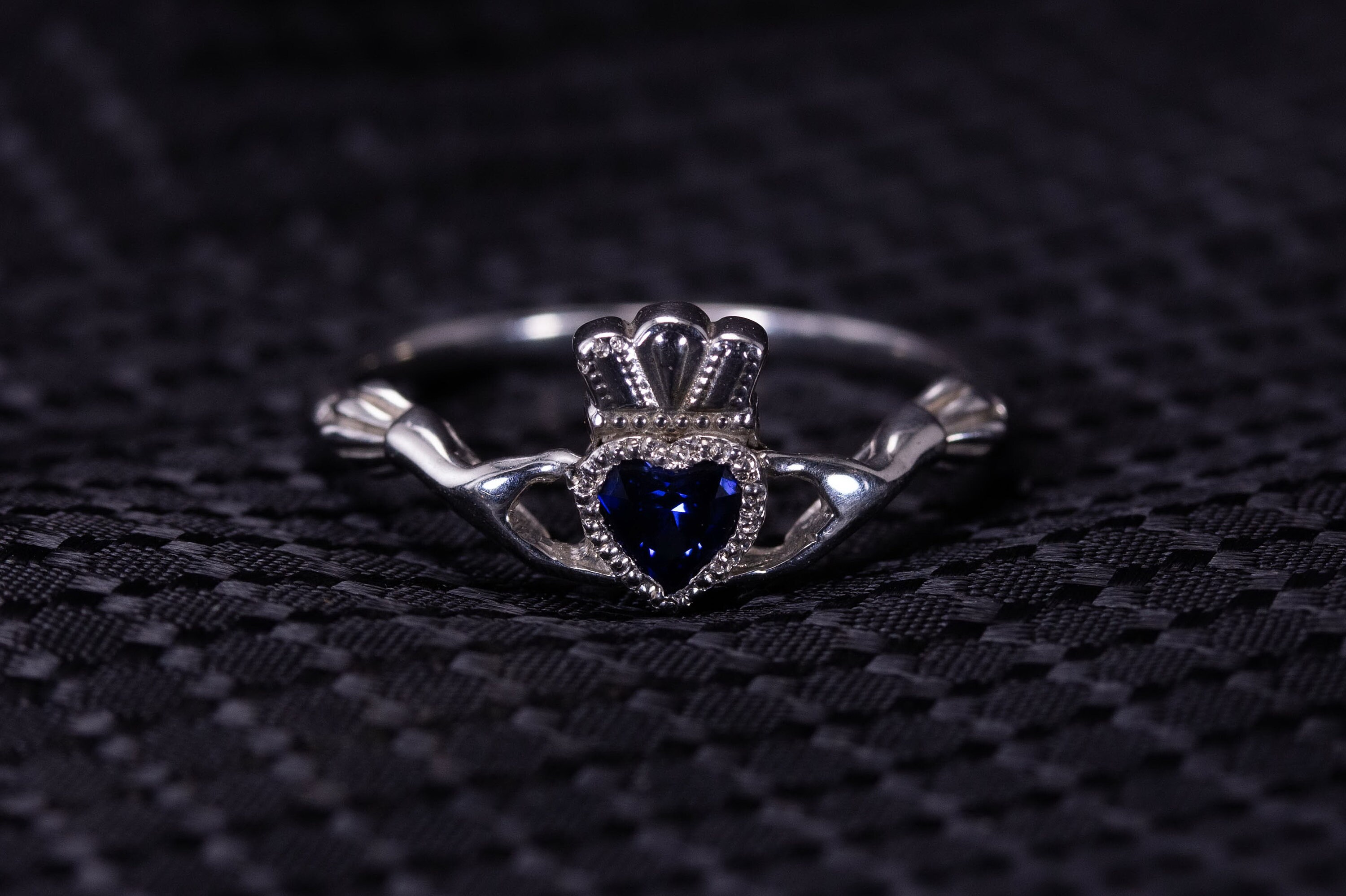 Claddagh Promise Ring For Women - Sterling Silver Friendship Love Ring With Crown, Heart, Hands, Personalized Engraving - View #4