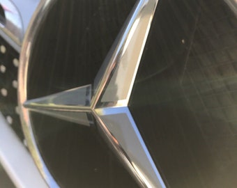 Mercedes Benz A,C,B,GLA,GLK,CLA Class Gloss light Grey Front Grille Star Badge Decals