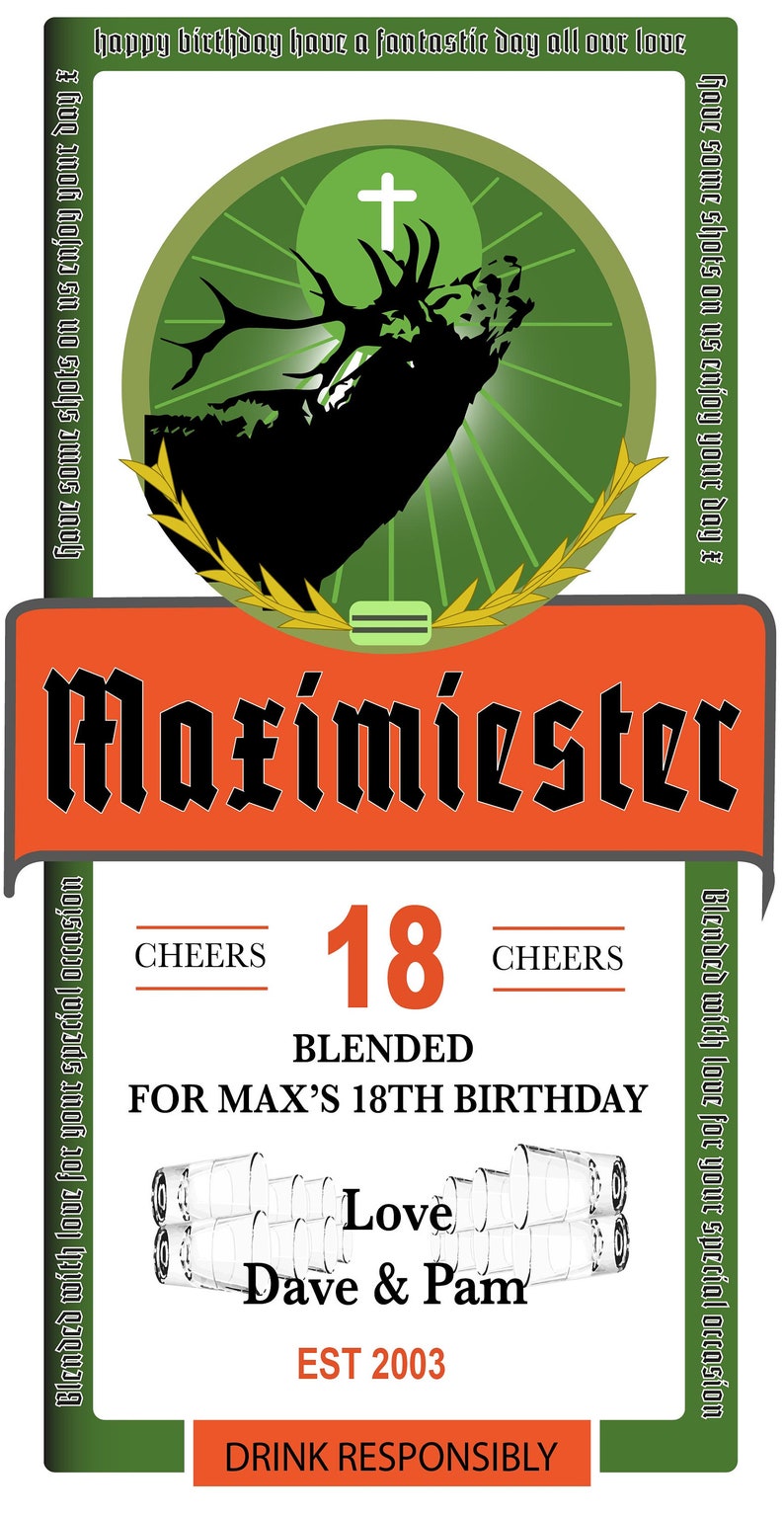 Personalized Magners Cider Bottle Labels - Set Of 2, Custom Party Labels For Birthdays, Weddings & Events 9 thumbnail image