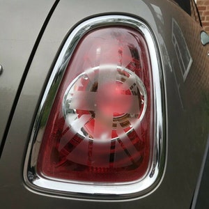 Mini Cooper, Mini One BMW union jack back light decal stickers