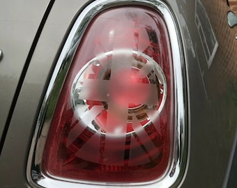 Mini Cooper, Mini One BMW union jack back light decal stickers