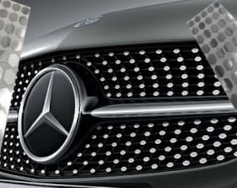 Mercedes Benz A Class W176 Front Grille Diamond Chrome Stickers/Decals