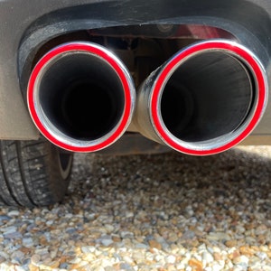 Audi A3 Sportback 2012-2020  exhaust pipe trim red gloss sticker/decal