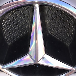 Mercedes Benz Class A C B GLA GLK CLA Holographic/Pearlescent Front Grille Star Badge Decals