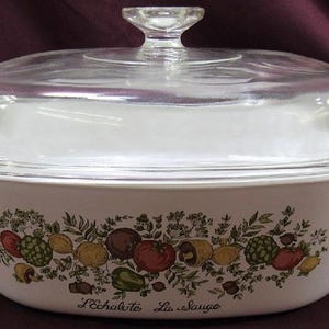 Vintage Corningware 4 Quart "Spice of Life" Casserole Dish w/ Lid